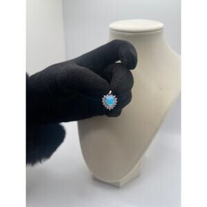 Brand New Opal Heart Pendant